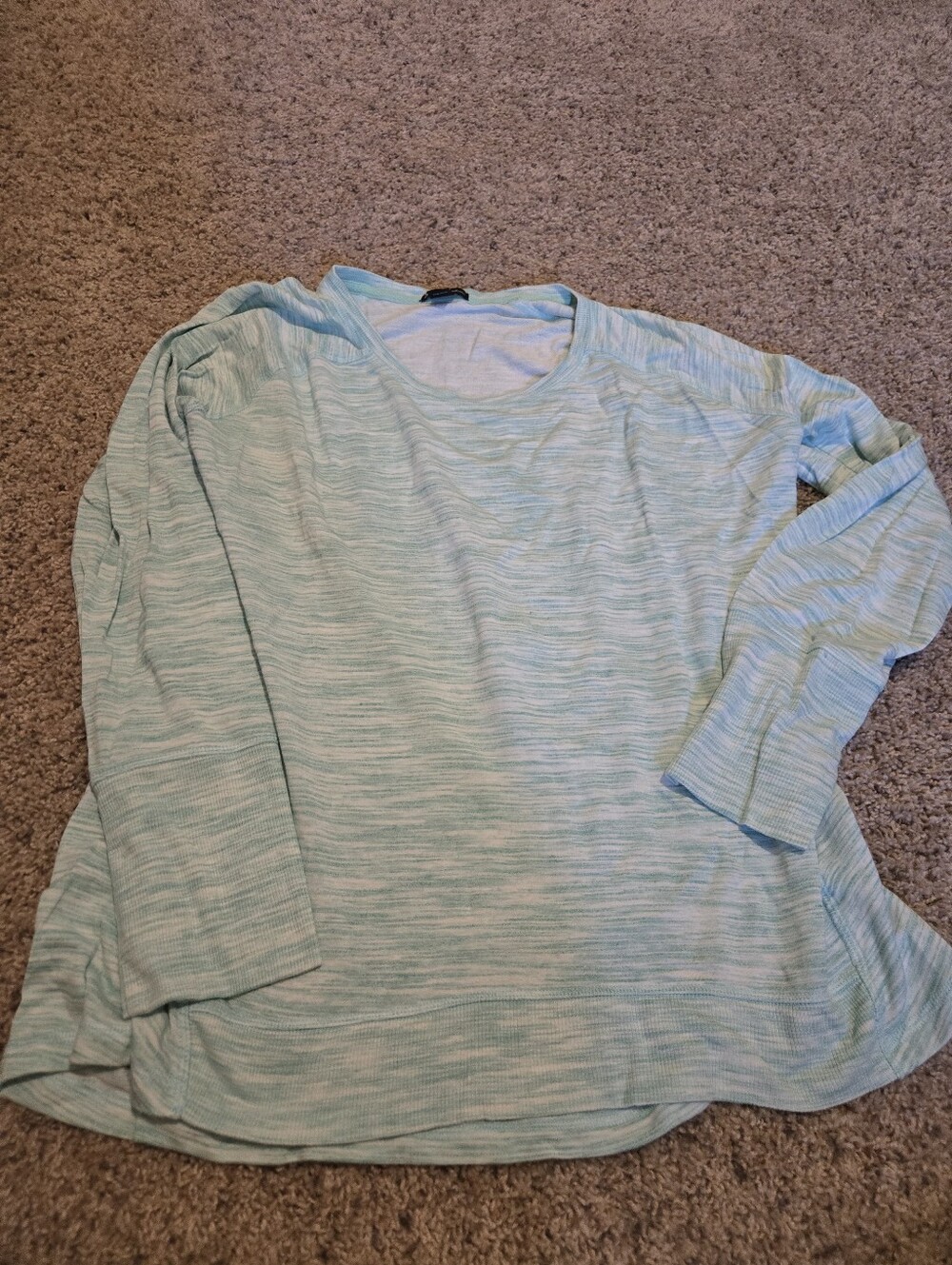 Champion Light Aqua Striped Long-Sleeve Women's Top